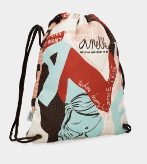 Anekke Fashion Fabric Drawstring Rucksäcke | 9347-MGOEF