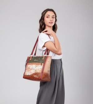 Anekke Flowers Large Schultertasche | 4763-NMIHZ