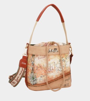 Anekke Flowers With Rope Closure Umhängetasche | 5927-SALPQ