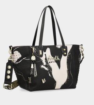 Anekke Large Black Shopper Nature Shodō Handtasche | 4658-MIUQD