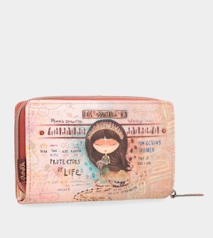Anekke Menire Medium Rfid Embossed Geldbörse | 8634-BQURG