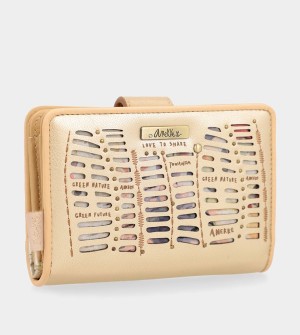 Anekke Nature Pachamama Gold Medium Rfid Geldbörse | 3478-SMHBW