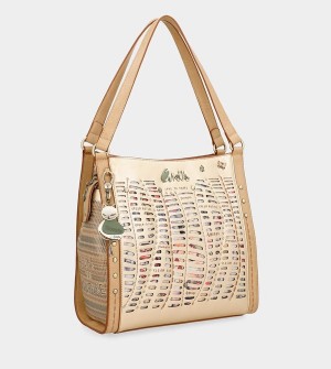 Anekke Nature Pachamama Golden Schultertasche | 6078-SIWKM