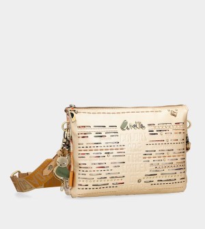 Anekke Nature Pachamama Golden With Two Compartments Umhängetasche | 7491-XJUKE