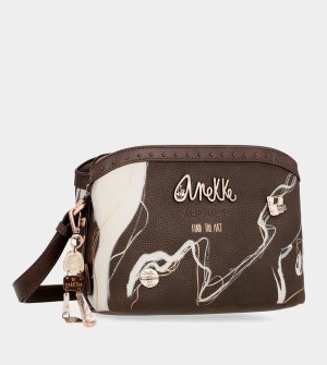 Anekke Nature Shodō Brown 3 Compartments Umhängetasche | 6049-CWSOY