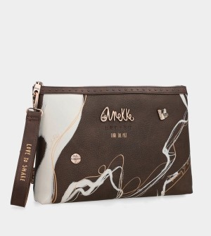 Anekke Nature Shodō Brown Clutch Handtasche | 5241-GRLWV