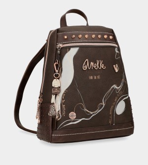 Anekke Nature Shodō Large Brown Rucksäcke | 7813-GYMQT