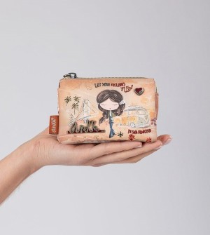 Anekke Peace & Love Camel 3-compartment Coin Geldbörse | 5261-GIBMO