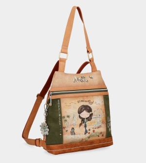 Anekke Peace & Love Camel Anti-theft Rucksäcke | 3510-KNUOE