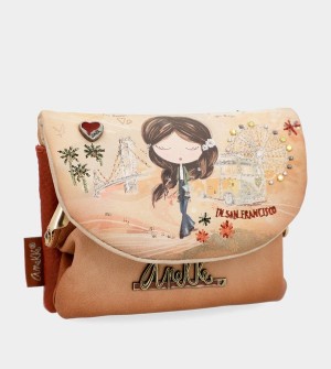 Anekke Peace & Love Camel Coin With Flap Geldbörse | 8302-RVMJN