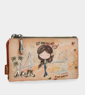 Anekke Peace & Love Camel Flexible Rfid Geldbörse | 4792-CWZMJ