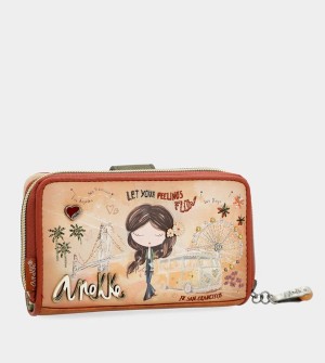 Anekke Peace & Love Camel Medium Rfid Geldbörse | 8364-EZOTD