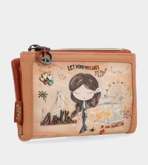 Anekke Peace & Love Camel Small Rfid Geldbörse | 5621-NEGIR