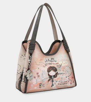 Anekke Peace & Love Pink Schultertasche | 6728-AITLY