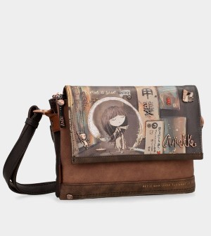 Anekke Shōen 3 Compartment Flap Umhängetasche | 8375-AQHIE