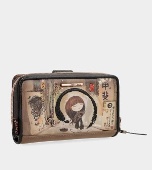 Anekke Shōen Medium Black Rfid Geldbörse | 4289-MTVLC