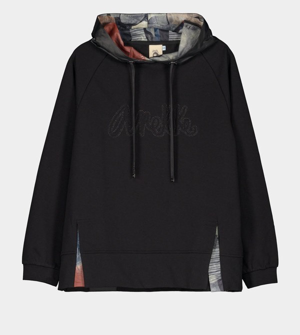 Anekke Black Hoodie Sweatshirts | 6597-MSZTW