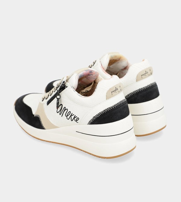 Anekke Black & White Wedge Schuhe | 3516-HUGKW