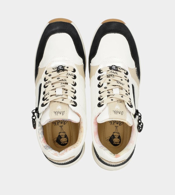 Anekke Black & White Wedge Schuhe | 3516-HUGKW