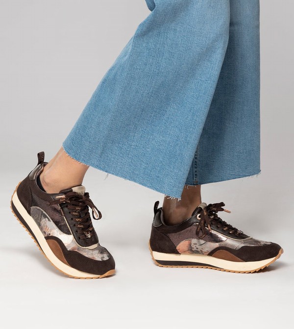Anekke Brown Palette Patterned Sports Schuhe | 1367-MKSPI