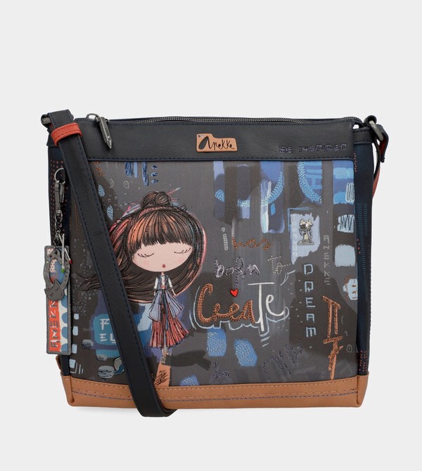 Anekke Contemporary Rectangular 3 Compartment Contemporary Umhängetasche | 8307-SOWCN