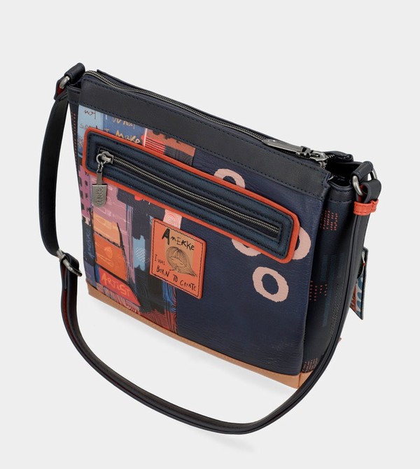 Anekke Contemporary Rectangular 3 Compartment Contemporary Umhängetasche | 8307-SOWCN