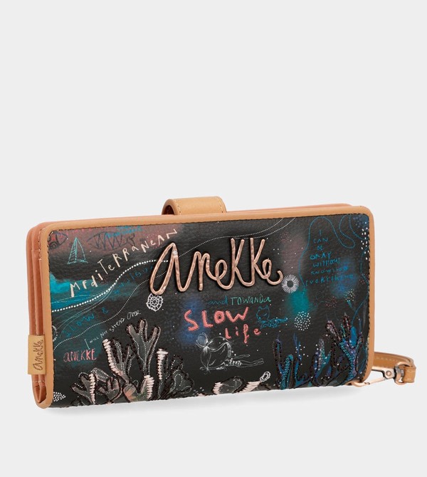 Anekke Coral Black Large Geldbörse | 6275-TGIJE