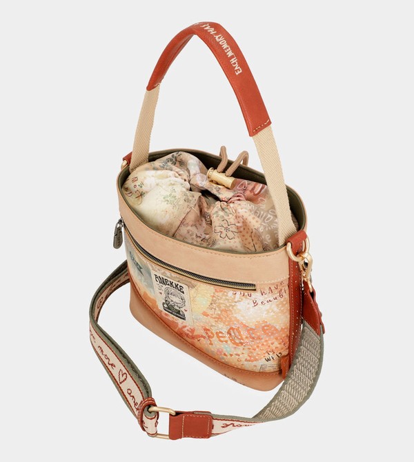 Anekke Flowers With Rope Closure Umhängetasche | 5927-SALPQ