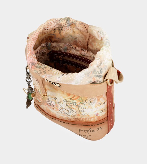 Anekke Flowers With Rope Closure Umhängetasche | 5927-SALPQ