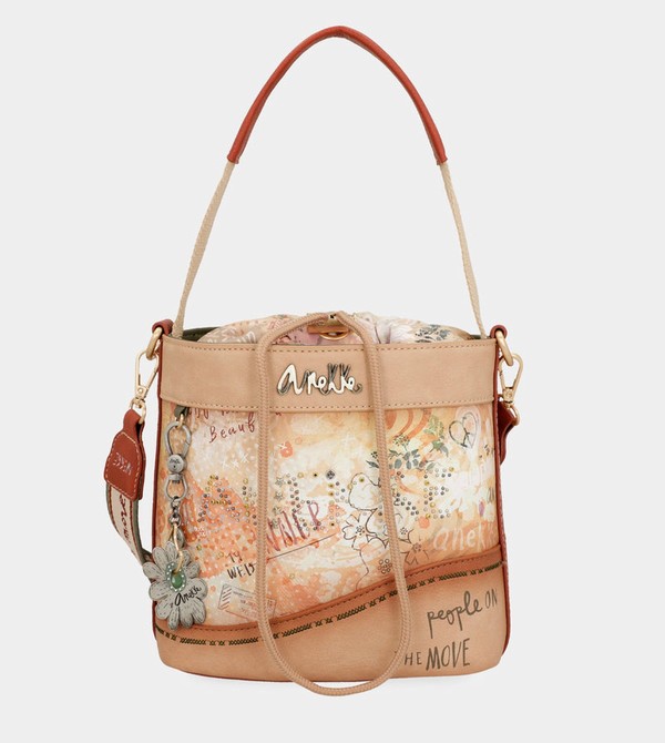Anekke Flowers With Rope Closure Umhängetasche | 5927-SALPQ