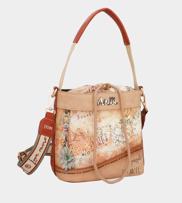 Anekke Flowers With Rope Closure Umhängetasche | 5927-SALPQ