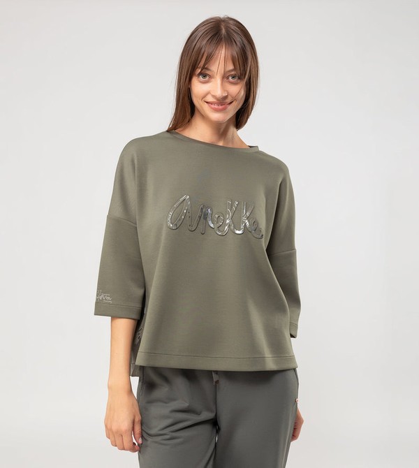Anekke Green Logo Sweatshirts | 8017-CJQEH