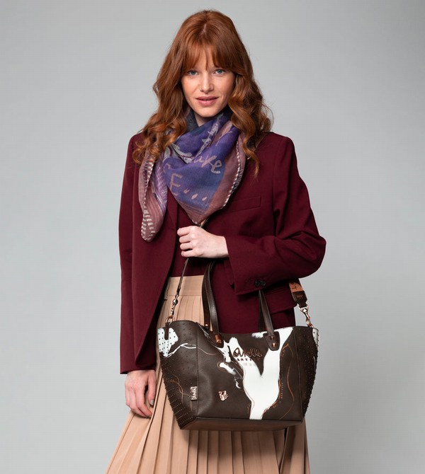 Anekke Large Brown Shopper Nature Shodō Tragetaschen | 2694-OKNVZ
