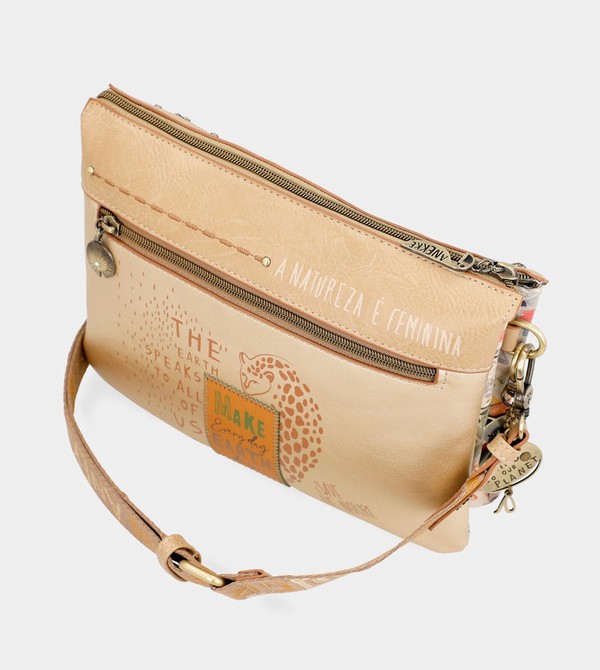 Anekke Nature Pachamama Golden With Two Compartments Umhängetasche | 7491-XJUKE