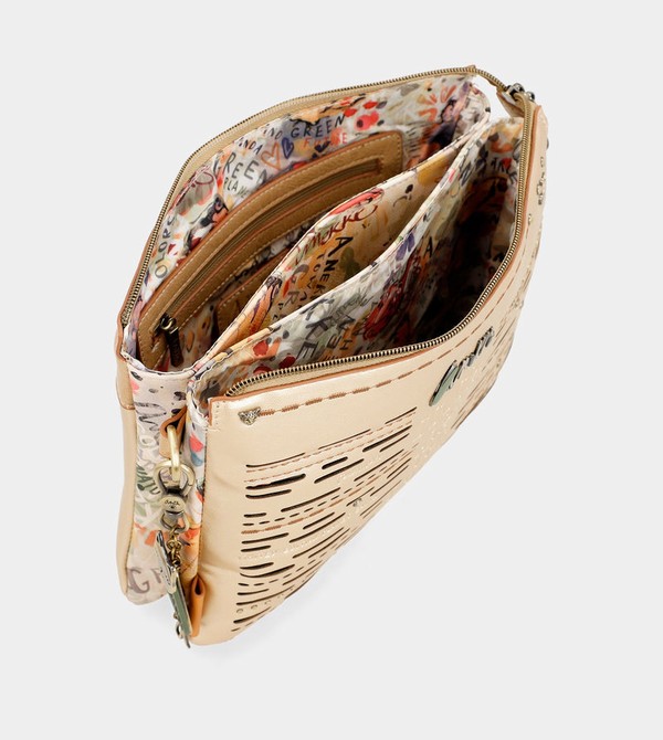 Anekke Nature Pachamama Golden With Two Compartments Umhängetasche | 7491-XJUKE