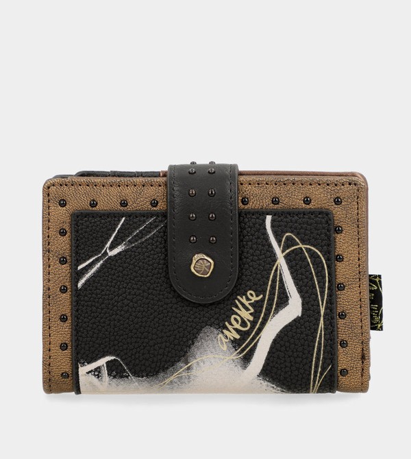 Anekke Nature Shodō Black Flexible Rfid Geldbörse | 5470-MZFLW
