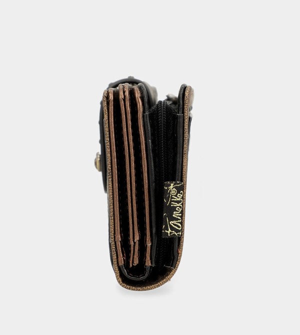 Anekke Nature Shodō Black Flexible Rfid Geldbörse | 5470-MZFLW
