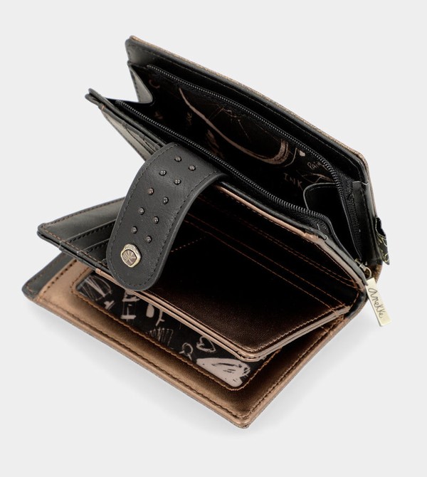 Anekke Nature Shodō Black Flexible Rfid Geldbörse | 5470-MZFLW