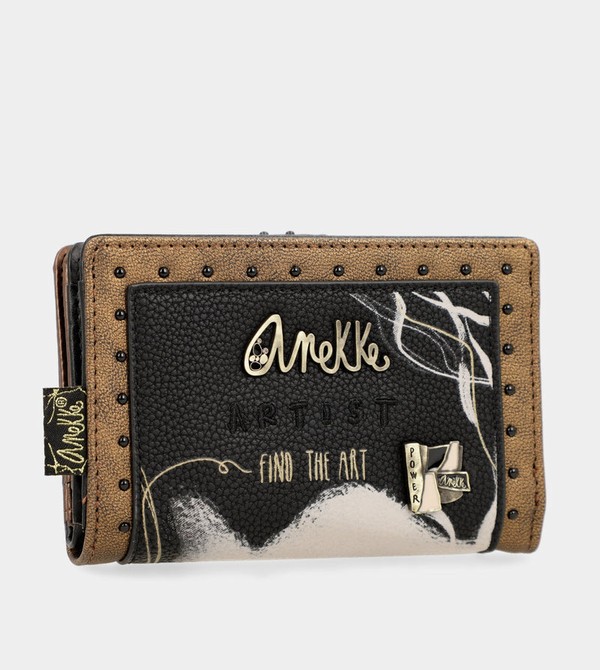 Anekke Nature Shodō Black Flexible Rfid Geldbörse | 5470-MZFLW