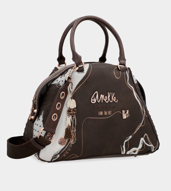 Anekke Nature Shodō Brown 2-handle Umhängetasche | 9140-ZUYBS