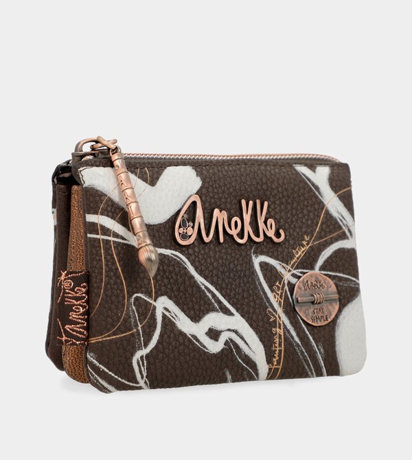 Anekke Nature Shodō Brown 3 Compartment Geldbörse | 0275-PYJUB