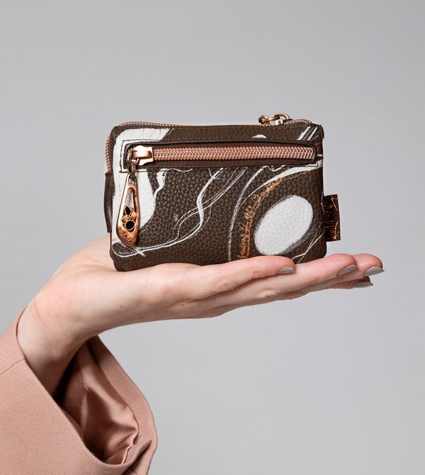 Anekke Nature Shodō Brown 3 Compartment Geldbörse | 0275-PYJUB