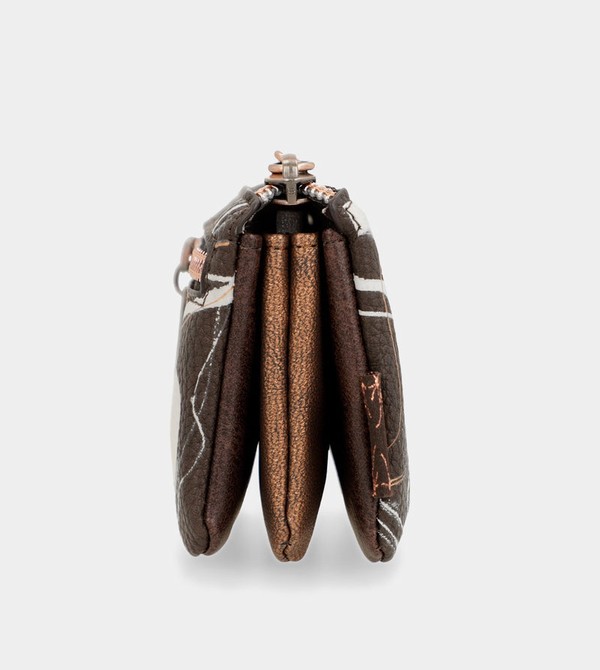 Anekke Nature Shodō Brown 3 Compartment Geldbörse | 0275-PYJUB