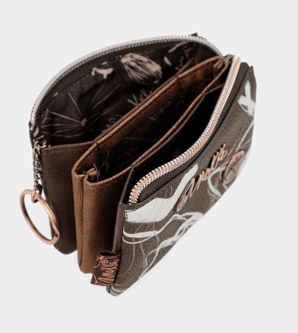Anekke Nature Shodō Brown 3 Compartment Geldbörse | 0275-PYJUB