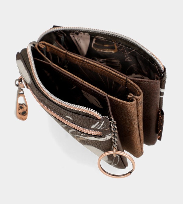 Anekke Nature Shodō Brown 3 Compartment Geldbörse | 0275-PYJUB