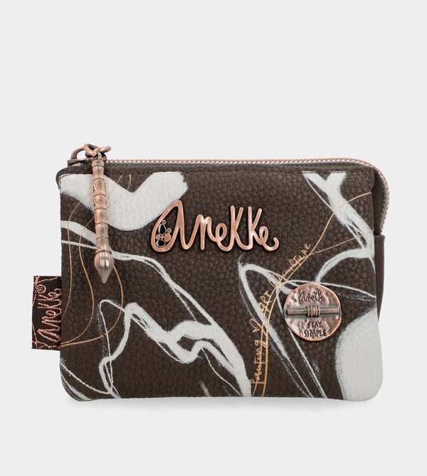 Anekke Nature Shodō Brown 3 Compartment Geldbörse | 0275-PYJUB