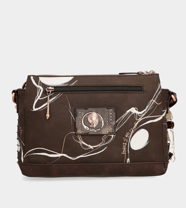 Anekke Nature Shodō Brown 3 Compartment Messenger Brown Umhängetasche | 1064-OPJKI