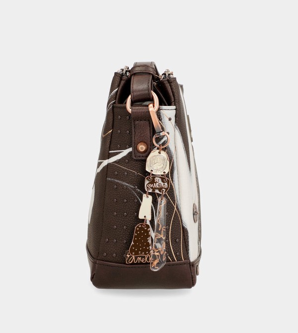 Anekke Nature Shodō Brown 3 Compartment Messenger Brown Umhängetasche | 1064-OPJKI