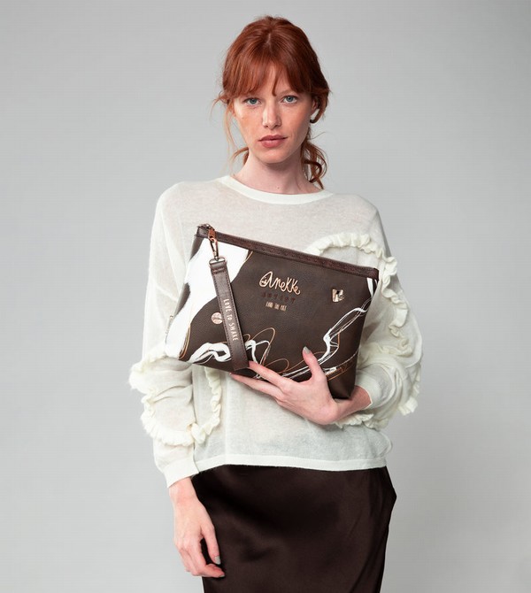 Anekke Nature Shodō Brown Clutch Handtasche | 5241-GRLWV