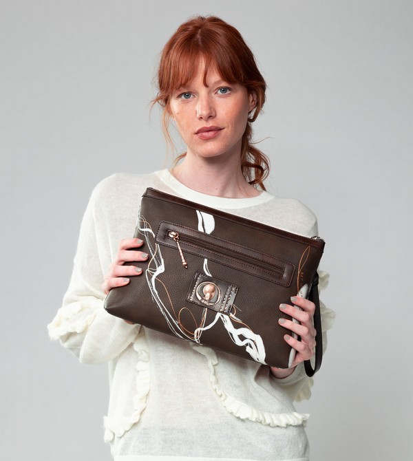 Anekke Nature Shodō Brown Clutch Handtasche | 5241-GRLWV